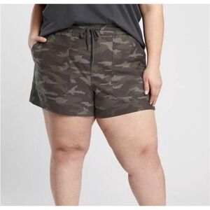 Athleta Shorts Womens Size 26 Camo Farallon Gym Athletic Workout Stretch Organic